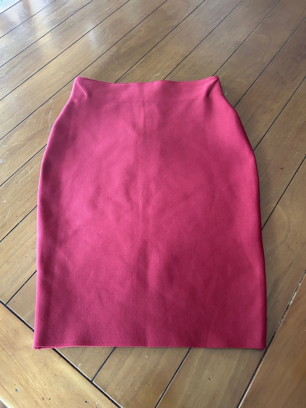 Shinestar Collection Bodycon Pencil Skirt Crimson Pencil Skirt Medium